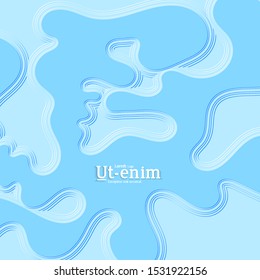 Abstract square web templates with wavy embossed gradient shapes on gradient background. Social media web banner or landing page. Fluid lighting effect with smooth liquid colors.