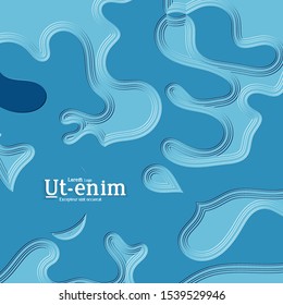 Abstract square web templates with wavy embossed gradient shapes on gradient background. Social media web banner or landing page. Fluid lighting effect with smooth liquid colors.