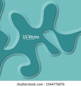 Abstract square web templates with wavy embossed gradient shapes on gradient background. Social media web banner or landing page. Fluid lighting effect with smooth liquid colors.