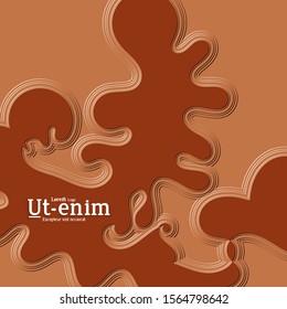 Abstract square web templates with wavy embossed gradient shapes on gradient background. Social media web banner or landing page. Fluid lighting effect with smooth liquid colors.