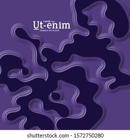 Abstract square web templates with wavy embossed gradient shapes on gradient background. Social media web banner or landing page. Fluid lighting effect with smooth liquid colors.
