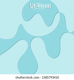Abstract square web templates with wavy embossed gradient shapes on gradient background. Social media web banner or landing page. Fluid lighting effect with smooth liquid colors.