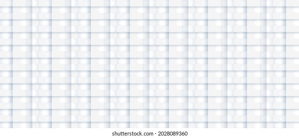 Abstract square white background with light and shadow. Modern vector texture.
