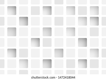 Abstract square white and gray color background.