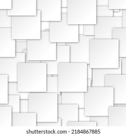 abstract square white paper background, seamless pattern