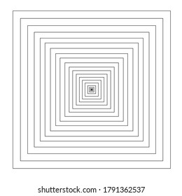 Abstract square within a square, geometric shapes.
