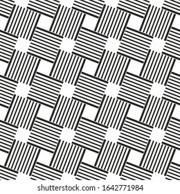 Abstract squared background. Geometric black and white seamless pattern for web page, textures, card, poster, fabric, textile. Vector stock illustration.