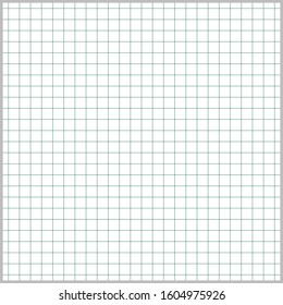 Abstract squared background with green grid. Geometric pattern for school, wallpaper, textures. Lined paper blank sheets set isolated on transparent background.