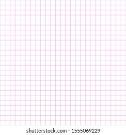 Abstract squared background with pink grid. Geometric pattern for school, wallpaper, textures. Lined paper blank sheets set isolated on transparent background.