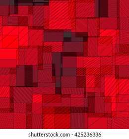 Abstract squared background from striped shapes
