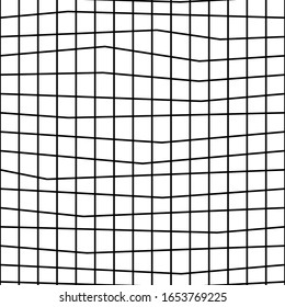 Abstract, squared, modern seamless pattern. Monochrome wavy lines. Fashion design for fabric, wallpaper, wrapping paper, textile sheets and pillows. Vector stock illustration.