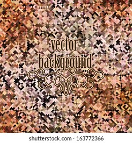 Abstract squared textured background in pink and bronze colours