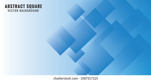 Abstract squares background with blue color