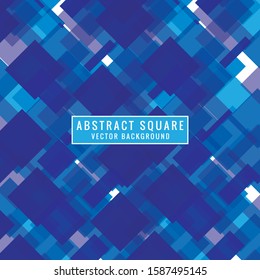 Abstract squares background with blue color