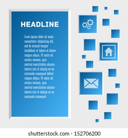 Abstract squares background. Design template. Perfect for your business presentations.  Vector illustration