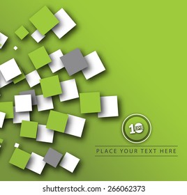  Abstract Squares Background Design Template.