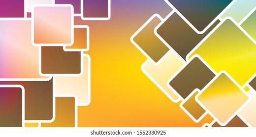 abstract squares background with gradient color