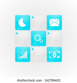 Abstract squares background illustration. Infographic template with place for your content