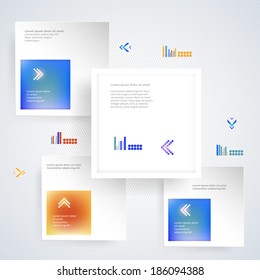 Abstract squares background illustration infographic template