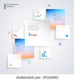 Abstract squares background illustration infographic template