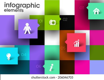 abstract squares background illustration for infographic template