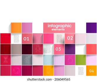 abstract squares background illustration for infographic template