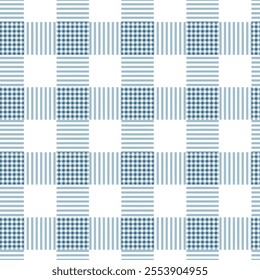 Abstract Squares checkerd navy blue background Checkered Lattice Pattern stripes used for textile. 