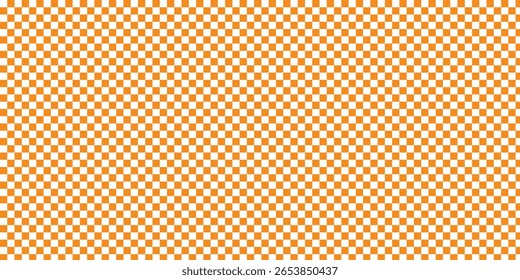Abstract Squares Checkered Lattice Pattern Orange White.