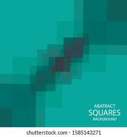 Abstract of squares of different sizes, color, transparency