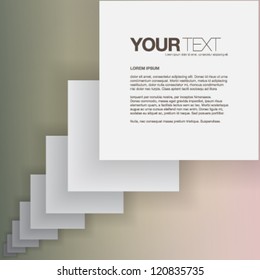 Abstract squares with drop shadows vector background