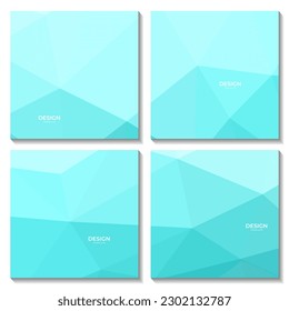 abstract squares geometric aqua green gradient with triangles pattern modern background for business