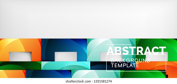 Abstract squares geometric background can be used in cover design, book design, website background. Vector illustration