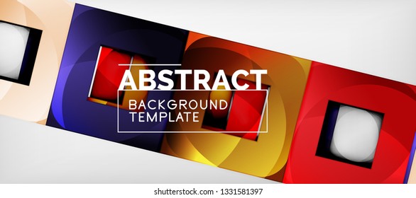 Abstract squares geometric background can be used in cover design, book design, website background. Vector illustration