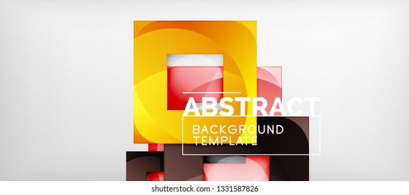Abstract squares geometric background can be used in cover design, book design, website background. Vector illustration
