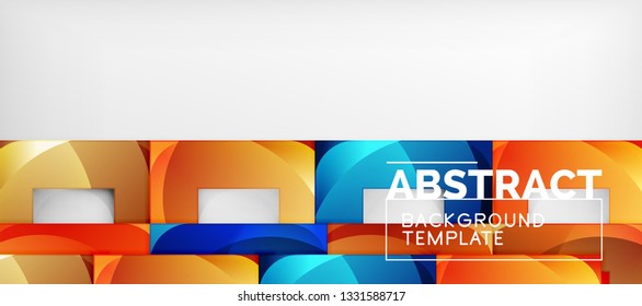 Abstract squares geometric background can be used in cover design, book design, website background. Vector illustration