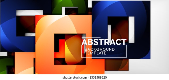 Abstrakte Quadrate geometrischer Hintergrund kann in Cover-Design, Buchdesign, Website-Hintergrund verwendet werden. Vektorgrafik