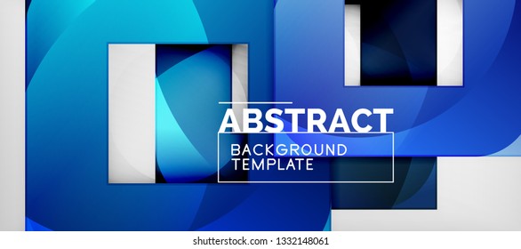 Abstract squares geometric background can be used in cover design, book design, website background. Vector illustration