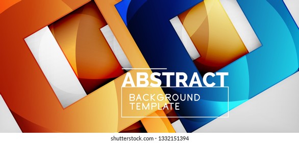 Abstract squares geometric background can be used in cover design, book design, website background. Vector illustration