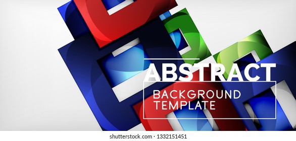 Abstrakte Quadrate geometrischer Hintergrund kann in Cover-Design, Buchdesign, Website-Hintergrund verwendet werden. Vektorgrafik