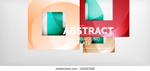 Abstrakte Quadrate geometrischer Hintergrund kann in Cover-Design, Buchdesign, Website-Hintergrund verwendet werden. Vektorgrafik