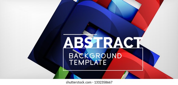 Abstrakte Quadrate geometrischer Hintergrund kann in Cover-Design, Buchdesign, Website-Hintergrund verwendet werden. Vektorgrafik
