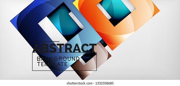 Abstrakte Quadrate geometrischer Hintergrund kann in Cover-Design, Buchdesign, Website-Hintergrund verwendet werden. Vektorgrafik