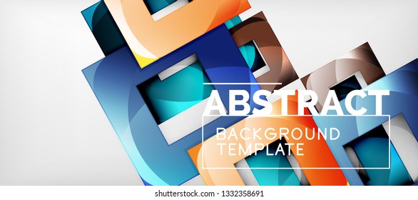 Abstrakte Quadrate geometrischer Hintergrund kann in Cover-Design, Buchdesign, Website-Hintergrund verwendet werden. Vektorgrafik