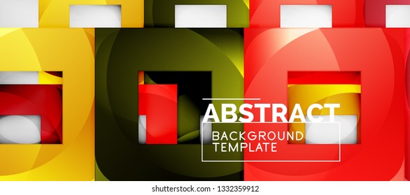 Abstrakte Quadrate geometrischer Hintergrund kann in Cover-Design, Buchdesign, Website-Hintergrund verwendet werden. Vektorgrafik