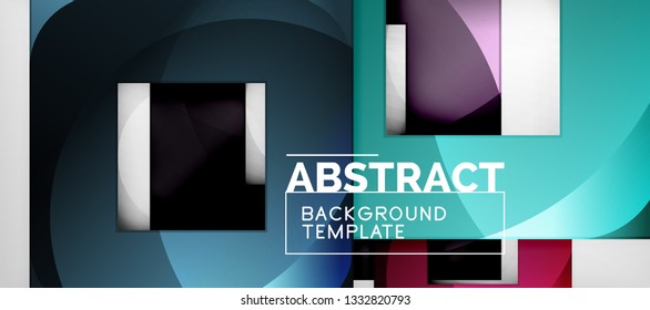 Abstract squares geometric background can be used in cover design, book design, website background. Vector illustration