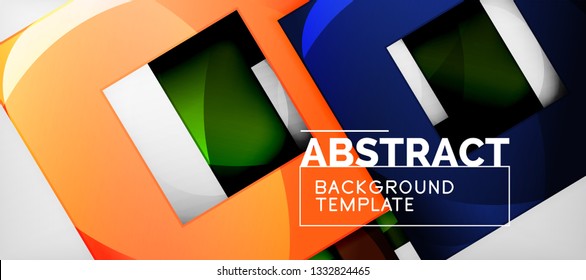 Abstract squares geometric background can be used in cover design, book design, website background. Vector illustration