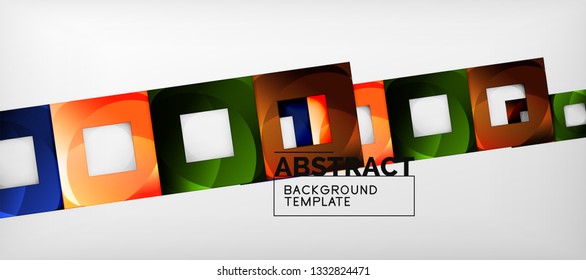 Abstrakte Quadrate geometrischer Hintergrund kann in Cover-Design, Buchdesign, Website-Hintergrund verwendet werden. Vektorgrafik