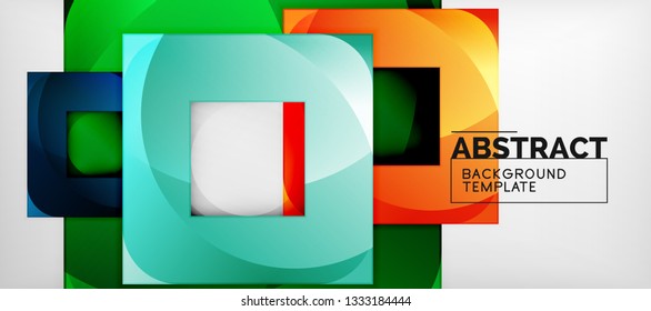 Abstrakte Quadrate geometrischer Hintergrund kann in Cover-Design, Buchdesign, Website-Hintergrund verwendet werden. Vektorgrafik