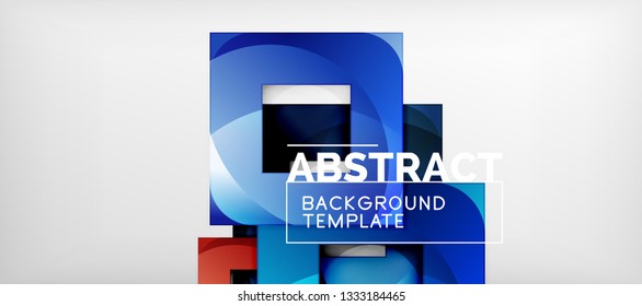 Abstrakte Quadrate geometrischer Hintergrund kann in Cover-Design, Buchdesign, Website-Hintergrund verwendet werden. Vektorgrafik
