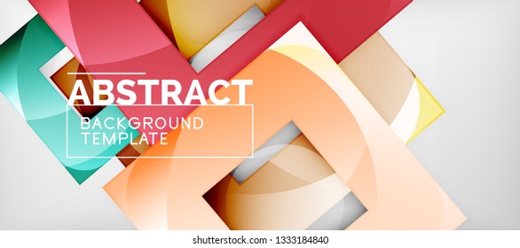 El fondo geométrico de cuadrados abstractos se puede usar en diseño de portada, diseño de libros, fondo de sitio web. Ilustración del vector